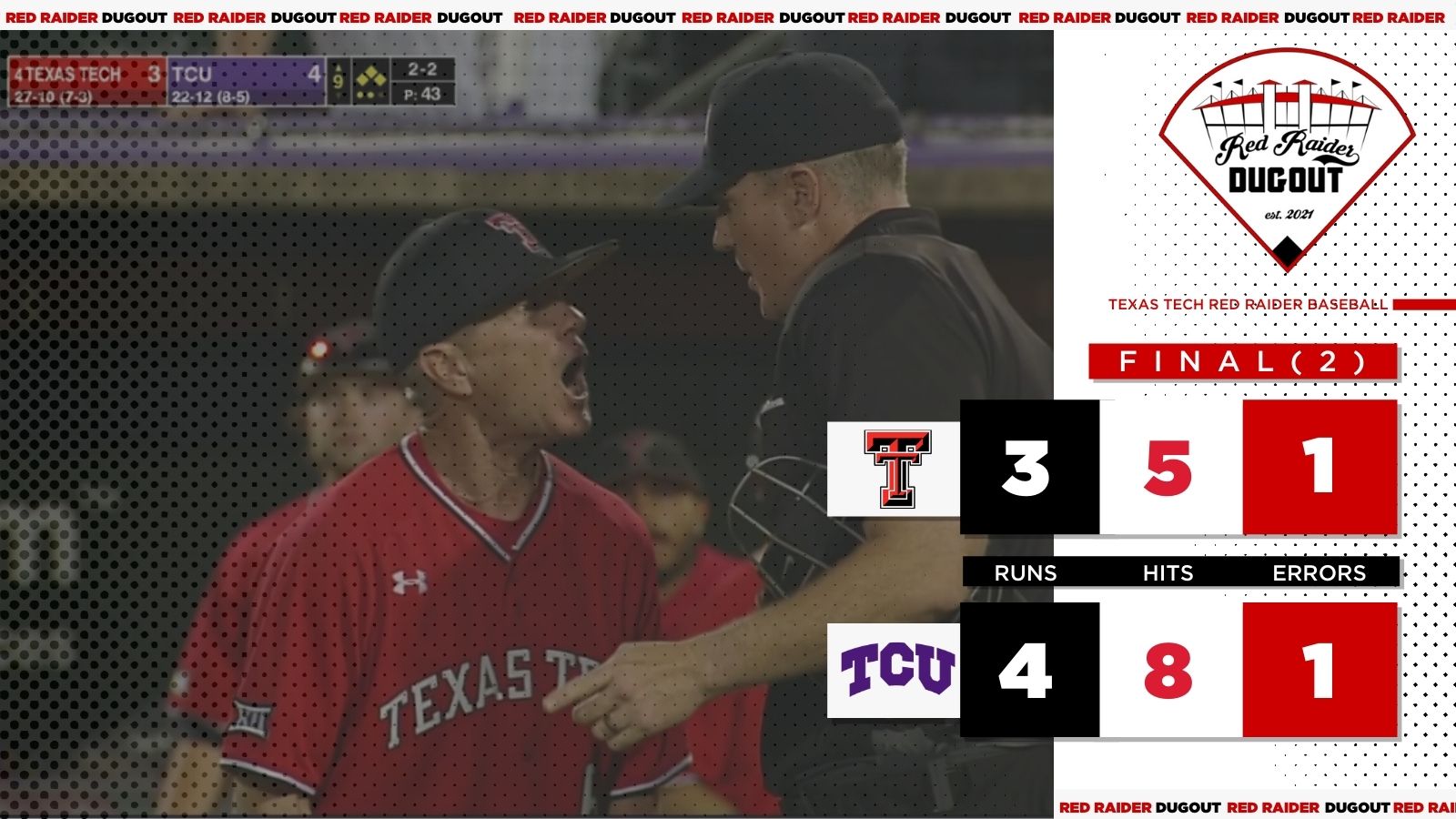 College baseball: Jung hits 3 home runs as Tech run-rules TCU